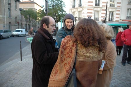 A gauche, René Dutrey, 1er adjoint au Maire du 14e