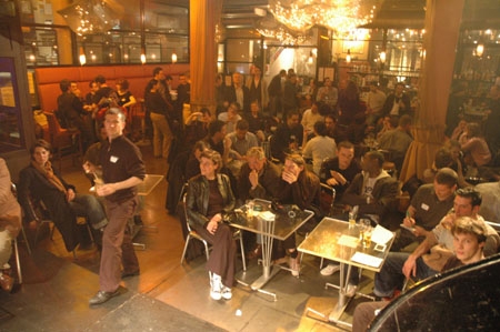 The audience is listening
