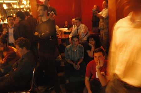 The audience is sleeping