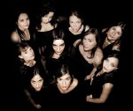 concert, les fleurs noires